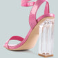 Poloma Clear Block Heel Party Sandals