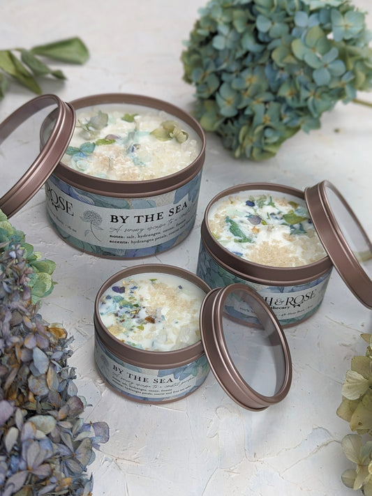 BY THE SEA Hydrangea Sea Salt Candle