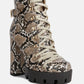 Palmetto Snake Skin Ankle Boots