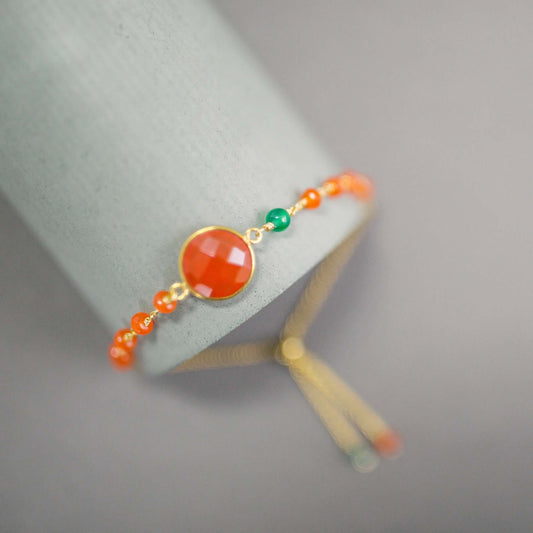 Carnelian Adjustable Gemstone Bracelet