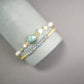 Labradorite & Peach Moonstone Adjustable Gemstone Bracelet
