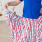 Patriotic Plaid Ruffle Twirl Skort