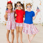 Patriotic Plaid Ruffle Twirl Skort