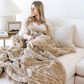 PATTERNED FAUX FUR THROW BLANKETS