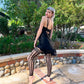 Jo: Footless Black Circle Fishnet Thigh Highs