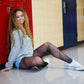 Fishnet Tights Multi Ribbon Black