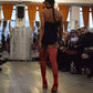 Joely: Red Fishnet Rhinestone Thigh-Highs