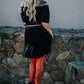 Monica: You'll be Feeling Hot Hot Hot! Red Sheer with Black Seam, Cuban Heel Thigh Highs