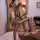 Fishnet Tights with Side Stripe Black.