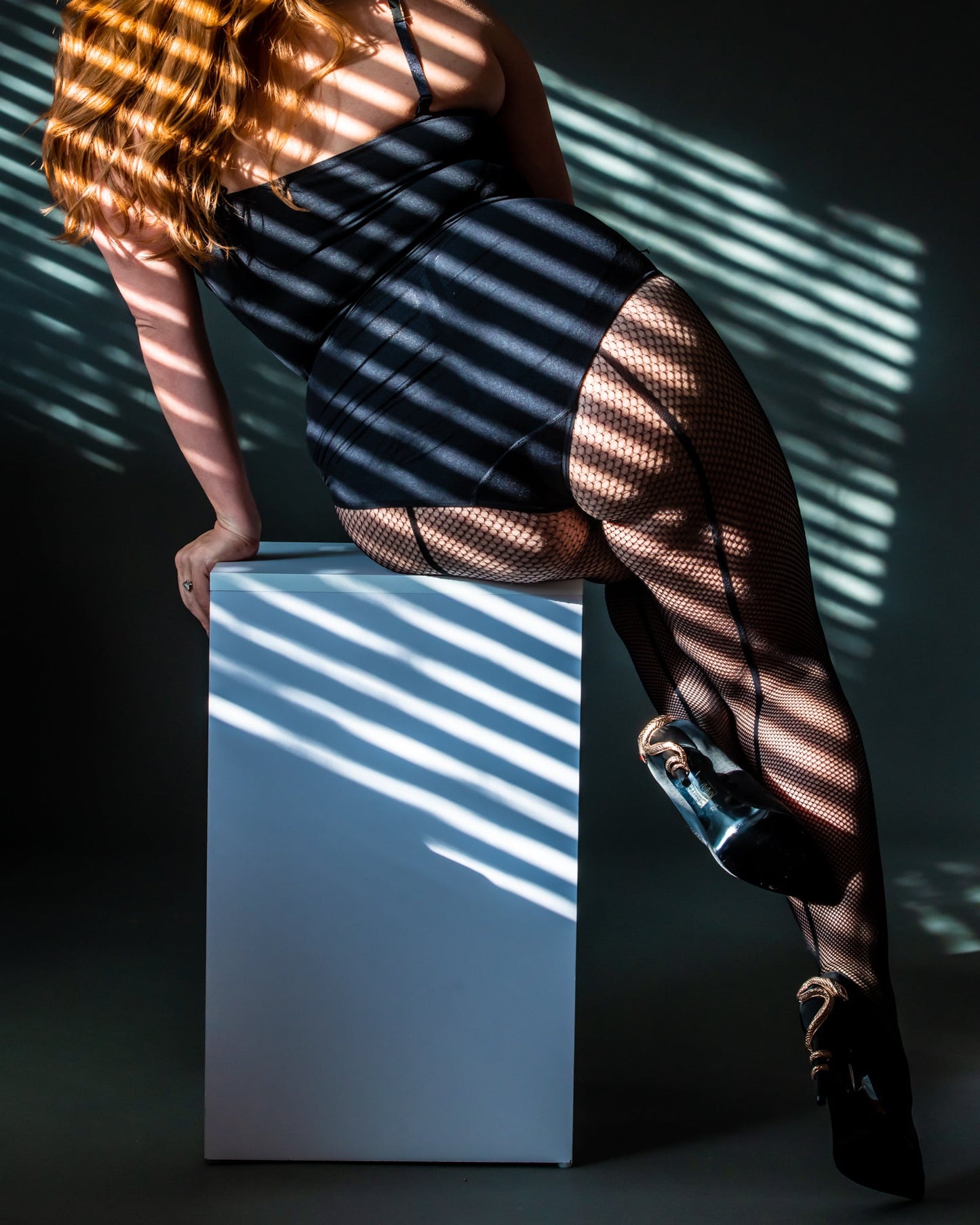 Black Fishnet Tights Back Seam