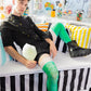 Par 4 - Green Argyle Thigh Highs