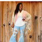Pink And Beige Poncho