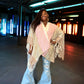 Pink And Beige Poncho
