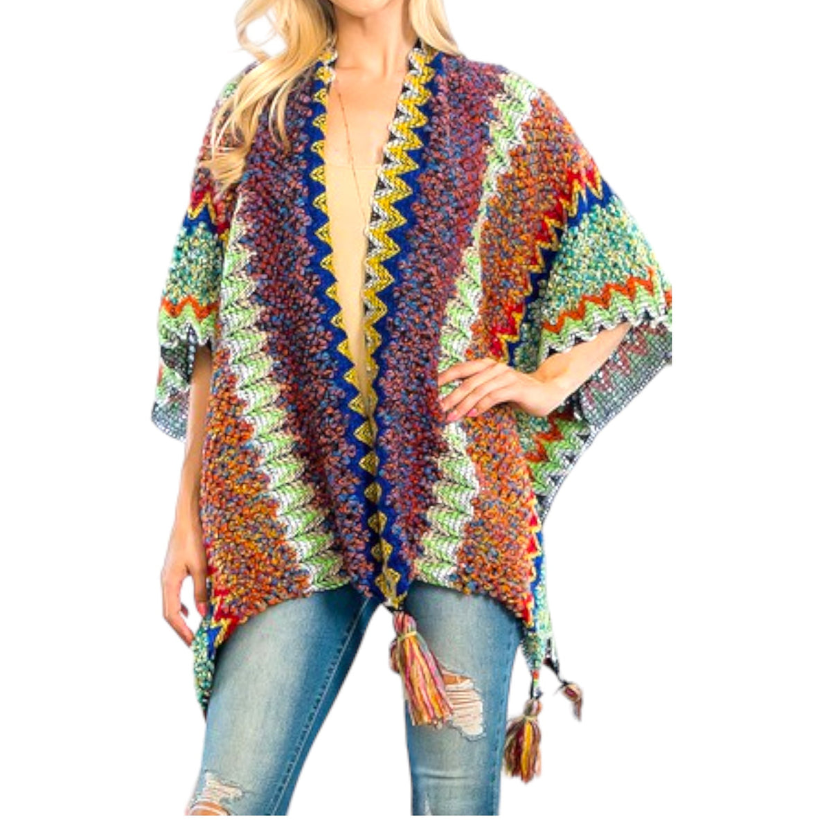 Chic Chevron-Style Poncho