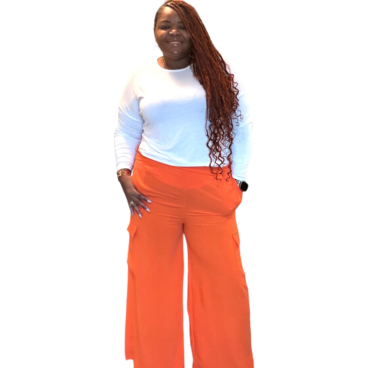 Spicy Orange Cargo Pants
