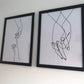 Holding Hands Couple Line Work Wall Decor Print