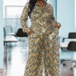 Tough Skin  Leopard Gold Foil Pants Set