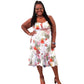 Floral Asymmetric Spaghetti Strap Dress
