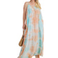 Strappy Ombre Tie Dye Maxi Dress