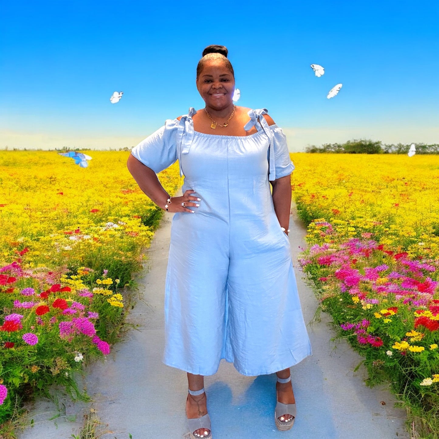 Loose Off Shoulder Casual Wide Leg Jumpsuit