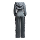 Hoodie Jacket and Side Tassel Pants Set