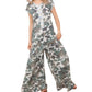 Loose Fit Camouflage Jumpsuit W/ Side Pockets