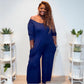 Low Shoulder Wideleg Jumpsuit