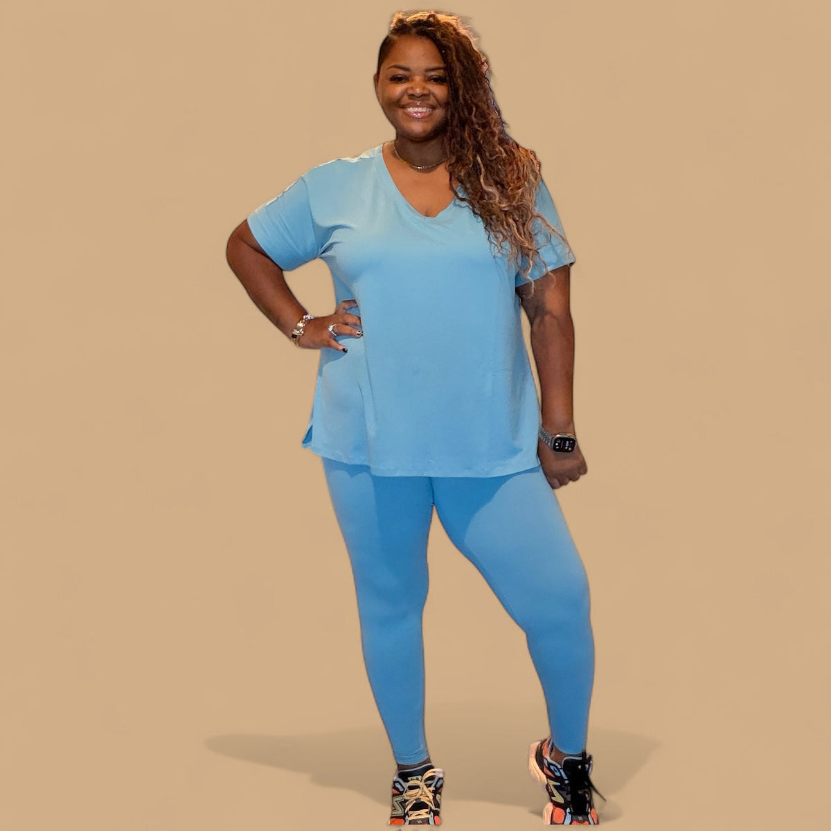 Microfiber Top & Leggings 2pc Set