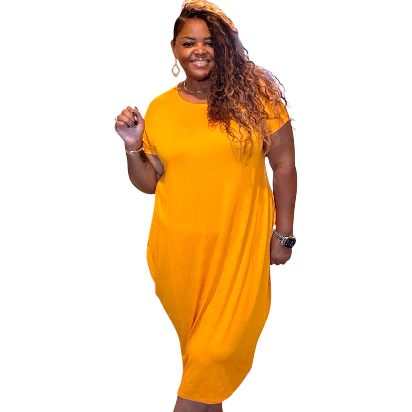 Cocoon Maxi Dress with Dolman Sleeves