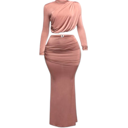 Shirring Maxi Skirt Set