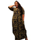 Printed Camoflauge Relexed Fit Draped Maxi Dress