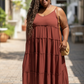 Spaghetti Strap Fit & Flare Maxi Dress