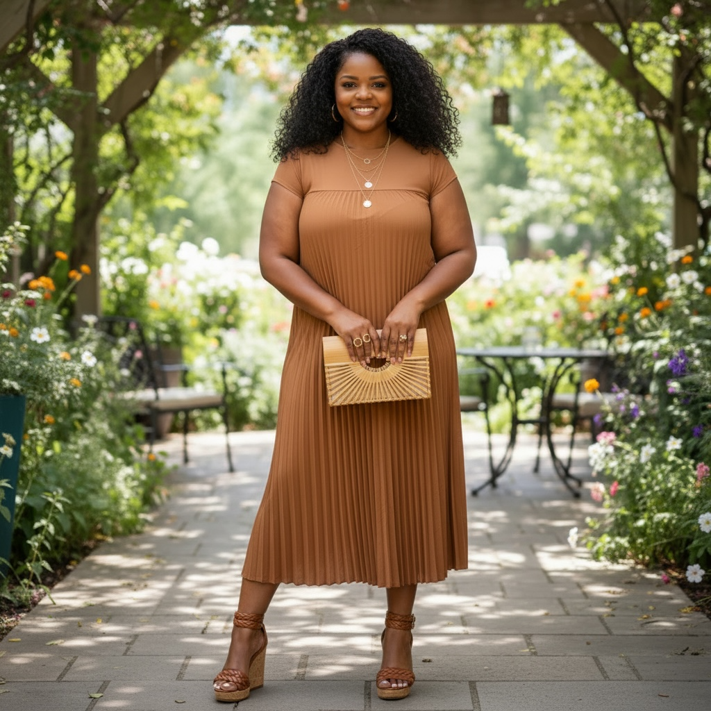 Elegant Pleated Maxi Dress