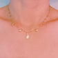 Pickleball Play Charm Necklace – Gold Chain with Playful Pickleball-Inspired Charms