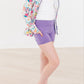 Playful Purple Active Shorty Shorts