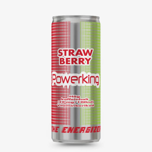 Powerking Strawberry Energy Drink – Imported Strawberry Energy Drink (Sweden)
