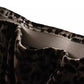 Velvet leopard midi skirt