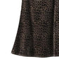 Velvet leopard midi skirt