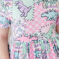 Quilted Dinos S/S Pocket Twirl Dress