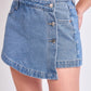 Women's Denim Wrap Skort