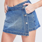 Women's Denim Wrap Skort