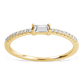 Sterling Silver Thin Clear CZ Stacking Birthstone Ring
