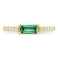 Sterling Silver Thin Emerald CZ Stacking Birthstone Ring