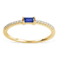 Sterling Silver Thin Tanzanite CZ Stacking Birthstone Ring