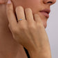 Sterling Silver Thin Tanzanite CZ Stacking Birthstone Ring
