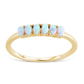 Sterling Silver Blue Opal Cluster Ring