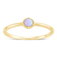 Sterling Silver Blue Opal Solitaire Ring