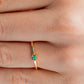Sterling Silver Green Opal Solitaire Ring