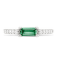 Sterling Silver Thin Emerald CZ Stacking Birthstone Ring