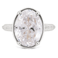 Sterling Silver Oval Cut CZ Cocktail Ring